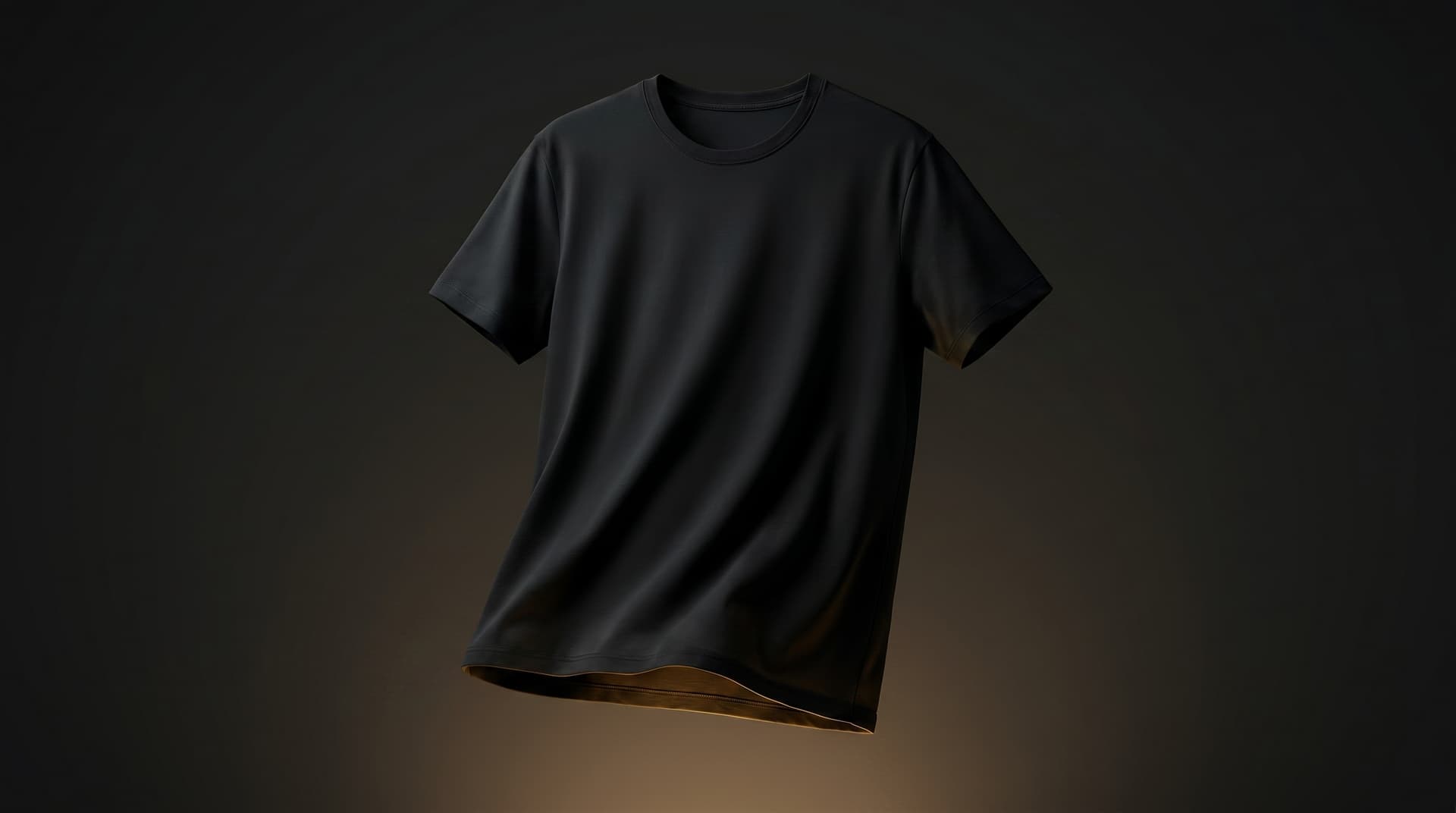 Heavy Black crew tee